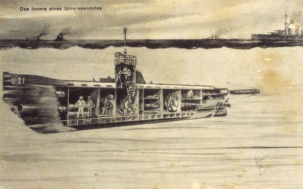Das Innere eines Unterseebootes (1915)